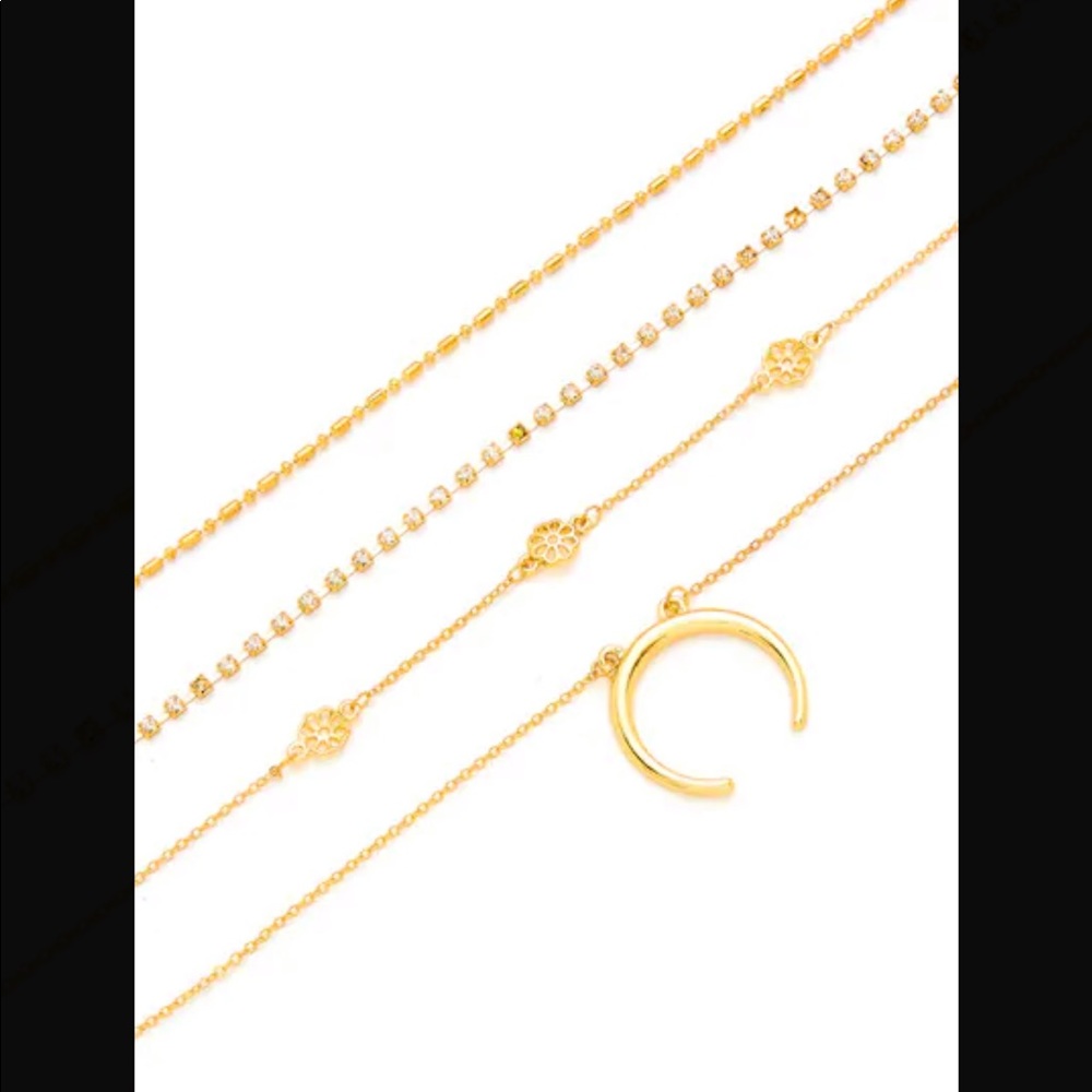 LAST SET SALE 4 Piece Gold Necklace Set - Picture 3 of 3